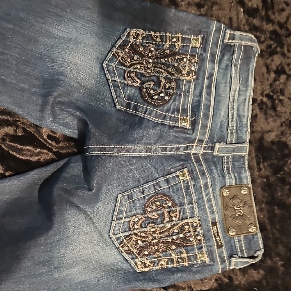 Miss Me Women's Classic Blue Straight Leg Jeans - Picture 3 of 4